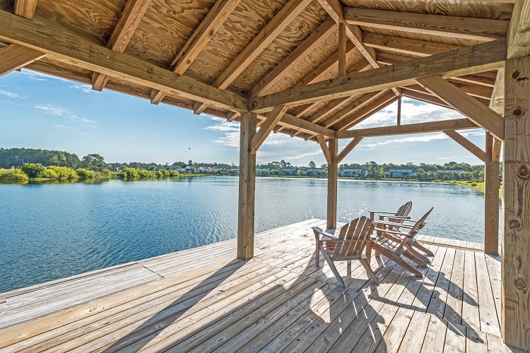 Covered Dock on Lake at Whitney Lake